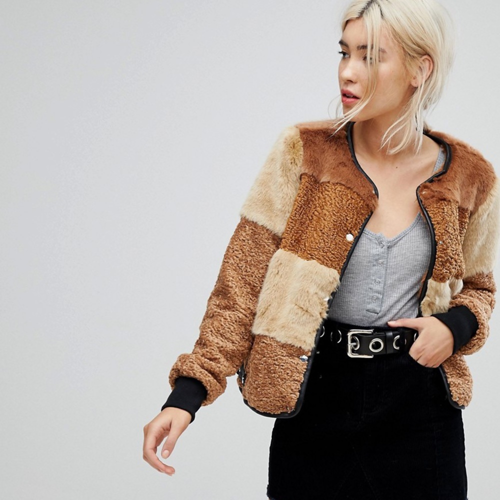Faux fur jacket- ASOS